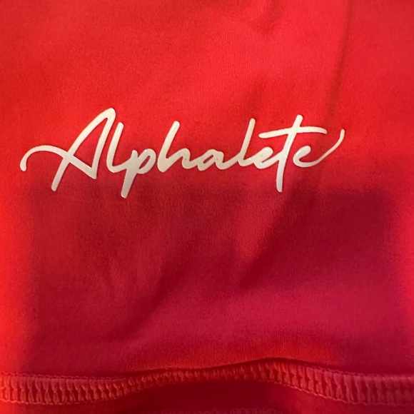 Alphalete Vivid Red Activewear Size Small NWT (see spot last photo) - Picture 5 of 6